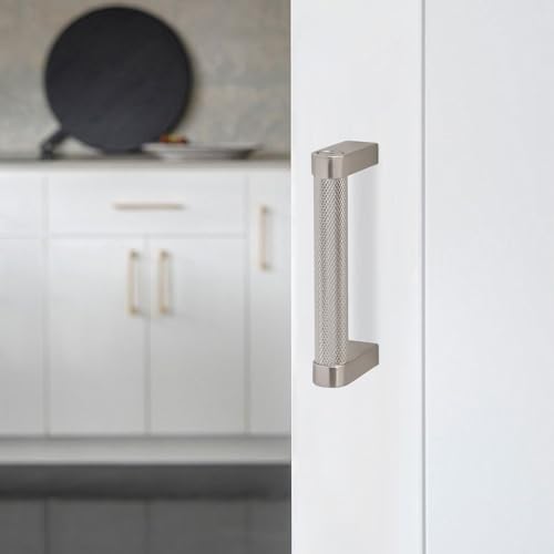 10 Pack 3 Inch(76mm) Brushed Satin Nickel Kitchen Cabinet Handles Knurled Cabinet Pulls Silver Drawer Pulls Cabinet Hardware - color: Brushed Satin Nickel, size: 3'' Hole Center(76mm)