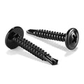 #10 x 1 Sheet Metal Screws 500PCS 410 Stainless Steel Truss Head Fast Self Tapping Screws Black Oxide by SG TZH - color: Black, size: #10 x 1"