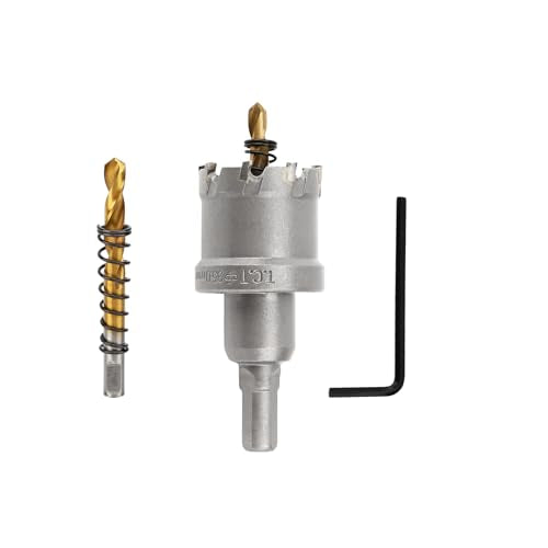 1-3/8'' TCT Hole Saw Kit Tungsten Carbide Tipped Hole Saw Drill Bit with Titanium-Plated Pilot Drill bit for Metal, Stainless Steel, Iron (35MM) - size: 35MM | 1-3/8''