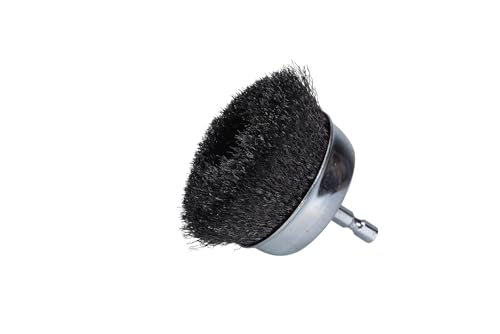 Century Drill & Tool 76223 Drill Cup Wire Brush, 2-3/4" Fine & Crimped | 1/4" shank, 0." wire diameter, cuts steel & metal, heat and rust resistant coating - size: 2-3/4-Inch Fine