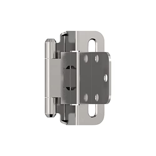Amerock 1 Pair 3/8" Inset Polished Chrome Self-Closing Wrap Hinge - color: Polished Chrome, size: 3/8 Inch (10 mm) Inset