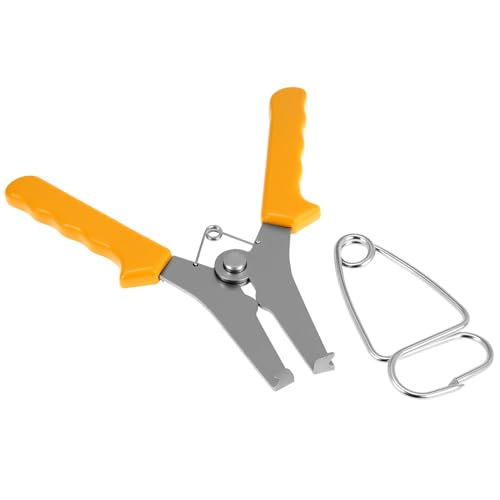 QWORK Miter Spring Clamps Kit, Includes 8 Miter Clamps & 1 Pliers, Ideal for Picture Frames, Wood Trim, Moldings, and Compound Miters