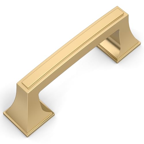 Amerdeco 10 Pack Champagne Bronze Cabinet Pulls 3Inch(76mm) Hole Center Cabinet Hardware Kitchen Cabinet Handles for Bathroom Drawer Pulls Dresser Pulls ZH0010 - color: Champagne Bronze, size: 3"/76MM Hole Center