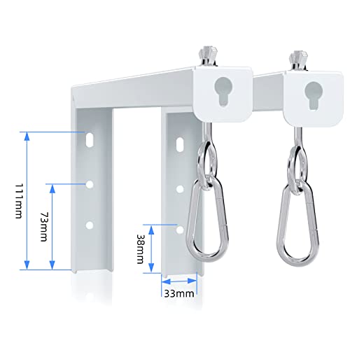 suptek Universal Projector Screen Wall Mount L-Brackets Wall Hanging Mount 12 inch Adjustable Extension Mounting Hooks for Projection Screen up to 80 lbs, PRL002W, White (1 Pair) - size: 12 inch-white