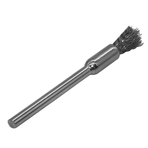 20 pcs Steel Cleaning End Brushes Pen 1/5″(5mm) x 1/8″(3mm) Wire Brush Rust Paint Removal Bits Polishing Rotary Tools - style: Wire Brush 3*5mm 20PCS