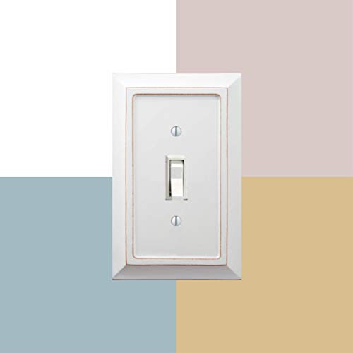 AmerTac 4040TTTDW Wall Plate, white - color: Distressed White, size: 3 Toggle