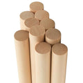 ALBO 1" x 48" Wooden Dowel Rods Set - 10 Pack Birch Natural Long Craft Sticks Rails Shelf Supports Garden Hardwood Smooth Finish Woodworking Material DIY Furniture Bulk Professional - size: 1" x 48" 10 Pcs
