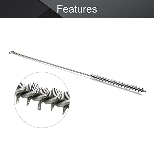 Utoolmart Steel Wire Cleaning Brush, Spiral Power Brush, 0.4-inch Diameter 12-inch Length, 2pcs - color: 2pcs, size: 1cm