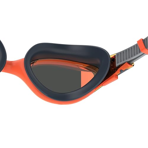 Speedo Unisex-Adult Swim Goggle Biofuse 2.0 - color: Amber Wave/Steel/Crimson Mirrored