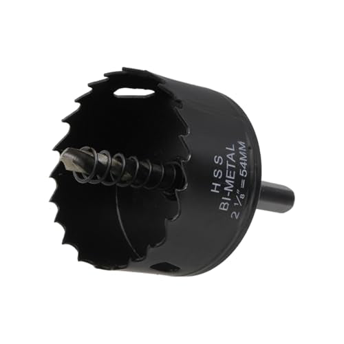 2-1/8" Hole Saw Drill Hole Cutter BI-Metal Hole Saw for Thin Metal, Drywall, Plastic and Wood - 2pcs - color: black, size: 2-1/8" (54mm)