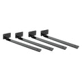 4 Pack 12 Inch Shelf Brackets – Heavy-Duty Black Metal L Bracket Kit for Wall Mount Floating Shelves – Includes Screws & Anchors – Ideal for Garage, Kitchen, Pantry, or Closet Shelving - size: 12 Inch