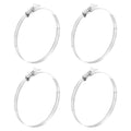 HARFINGTON 4pcs Hose Clamps 4.6"-5.5" (118-140mm) Adjustable 304 Stainless Steel Worm Gear Hose Clamps Assortment Kit for Plumbing Dryer Vent Automotive Dust Collector - size: 118-140mm