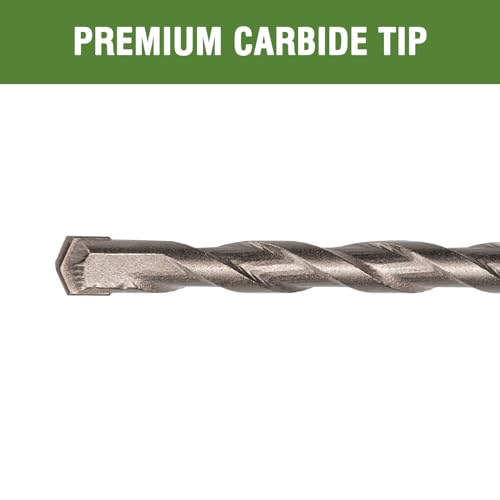 7/32" x 8" SDS Plus Hammer Drill Bits Masonry Drill Bits Carbide Tipped for Concrete, Brick, Block, Stone, 2 Pack