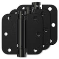 Luxbaro 3 Pack Self Closing Door Hinges 3.5 Inch, Adjustable Tension - color: Matte Black-5/8'', size: 3.5" 3 Pack