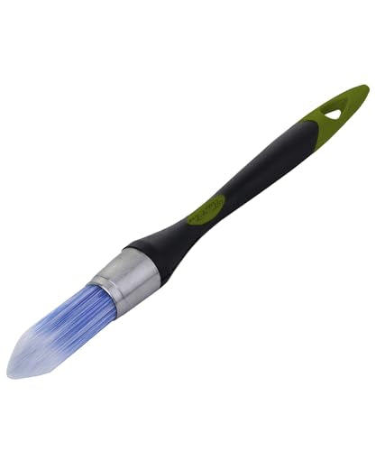 Bates- Trim Brush, 0.75 Inch, Edge Painting Tool, Trim Paint Brushes, Trimmer Edger, Trim Brush - color: Green-black, size: 0.75 inch, 1 Pack