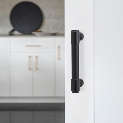 10 Pack 3 Inch(76mm) Kitchen Cabinet Handles Matte Black Cabinet Pulls Drawer Pulls Solid Cabinet Hardware - color: Matte Black, size: 3'' Hole Center(76mm)
