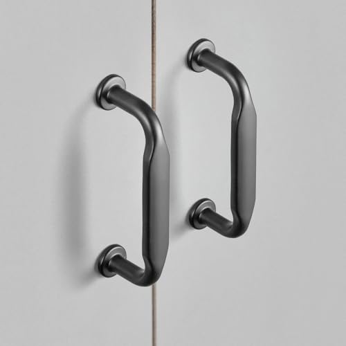 12 Pack Black Zinc Alloy Cabinet Handles - 3.8''(96mm) Hole Center Cabinet Pull Hardware for Bedroom, Kitchen L101 - color: Black, size: 3.8'' Hole Center