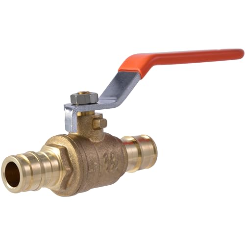 SharkBite 1/2 Inch Expansion Ball Valve for PEX-A Pipe, Brass Plumbing Fittings for PEX A Tubing, UAB22461LFA - size: 1/2 in.