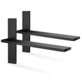 Floating Shelf Bracket Heavy Duty 1/2" Thick Free Hanging Countertop Support Bracket 1 Pack 16" Lx2.5 W Hidden Shelf Bracket for Floating Wall Countertops, Bars, Desks, Bench Seats, Vanities, Mantels - size: 16 Inch, style: Black- 2 pack