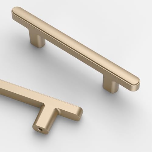 Asidrama 10 Pack 3 Inch(76mm) Champagne Copper Cabinet Pulls - Kitchen Cabinet Hardware for Cupboard Drawer Pulls - color: Champagne Copper, size: 3" Hole Center, style: 10 Pack
