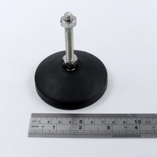 M8 Leveling Feet 880 Lb Capacity, 3.25 Inches Height - 3 Inches Base, 4Pcs - color: Black, size: D80xM8xH50mm