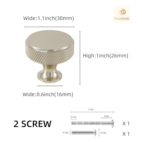 10 Pack Champagne Bronze Kitchen Cabinet Knobs Knurled Drawer Knobs Kitchen Cabinet Hardware Dresser - color: Champagne Bronze, size: Standard