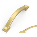 Amerdeco 10 Pack Brushed Gold Cabinet Pulls 3.75" - color: Brushed Gold, size: 3.75" hole center