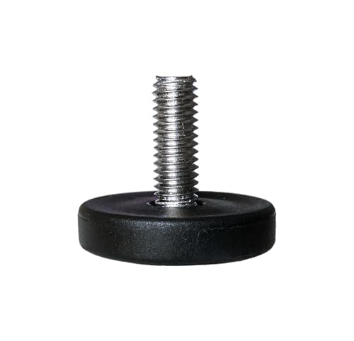 1.5" Base Furniture Levelers,#304 Stainless Steel 3/8-16 Bolt- Pack of 8 | Heavy Duty Adjusting Foot| 1" Adjustable Furniture Legs,Table Levelers. Low Profile - size: 3/8" Bolt, Pack of 8 without nut