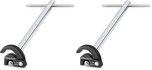 DURATECH 11" Basin Wrench, Sink Wrench, Adjustable Tap Nut Spanner Basin Spanner, Capacity of 3/8" to 1-1/4" for Fixing Back and Union Nuts Under Sink (Pack of 2) - size: Basin Wrench (Pack of 2), style: Adjustable