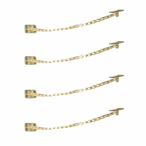 Mega Handles Transom Chain 12-Inch Satin Brass (4-Pack) - Window Restraint - color: Satin Brass, size: 4 Pack