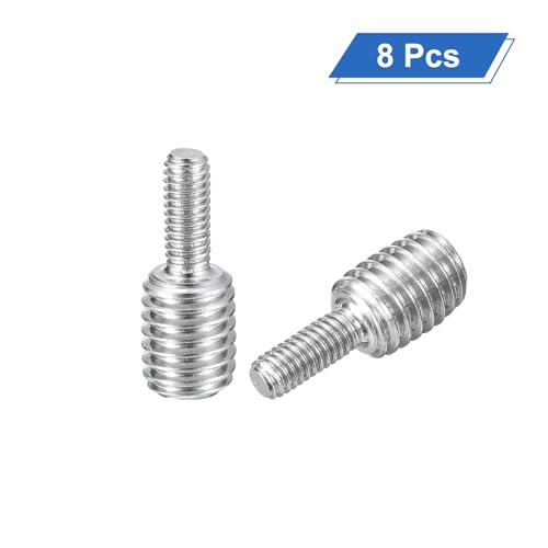 uxcell M4x10mm to M8x10mm Double End Threaded Stud Screw Bolt, 8Pcs 304 Stainless Steel Thread Reducer Adapter for Furniture Machinery Assembly Fastener - size: M4x10mm to M8x10mm