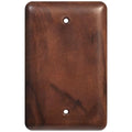 Gloss Finish Blank Wall Plate Solid Wood 1-Gang Cover Plate in Premium North American Walnut - color: Walnut wood, size: Blank Wall Plate