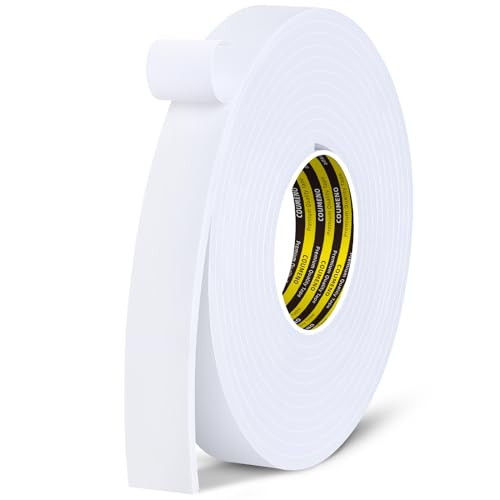 White Foam Tape Weather Stripping Sealing Sponge,1.2in x16.4FT - color: White, size: 1.2in x16.4FT