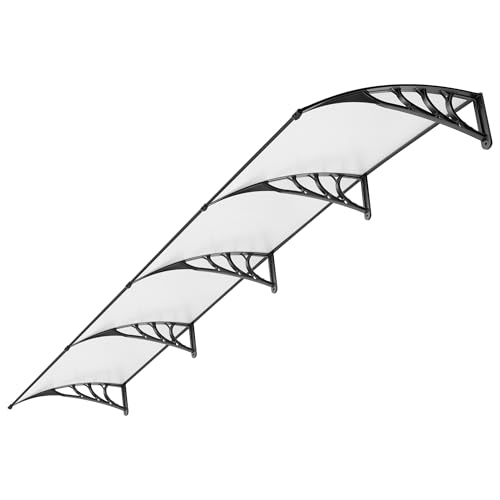 VIVOHOME Polycarbonate Window Door Awning Transparent 38 Inch x 153 Inch - color: Transparent, size: 38 Inch x 153 Inch