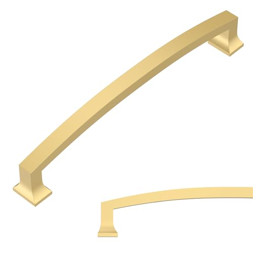 Amerdeco 10 Pack Brushed Gold Cabinet Pulls 6.3" - color: Brushed Gold, size: 6.3" hole center