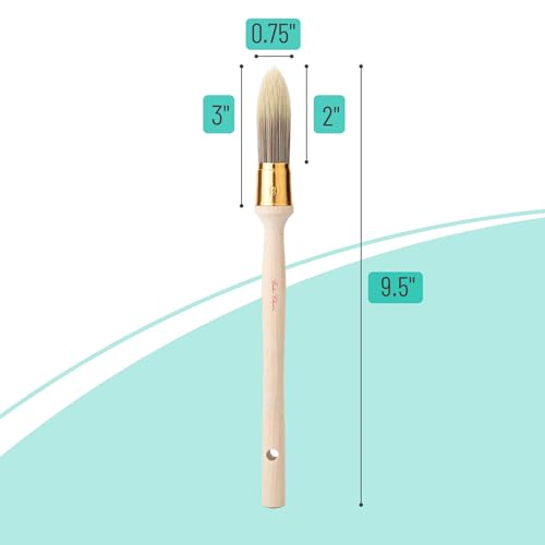 Bates- Trim Brush, 0.75 Inch, Edge Painting Tool, Trim Paint Brushes, Trimmer Edger, Trim Brush - color: Wood Handle, size: 0.75 inch, 1 Pack