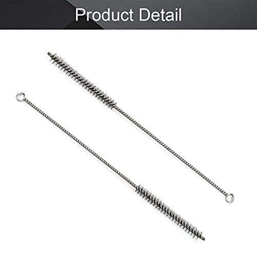 Utoolmart Steel Wire Cleaning Brush, Spiral Power Tube Cleaning Tool, Bottle Brush, 0.5-inch Diameter 12-inch Length, 2pcs - color: 2pcs, size: 1.2cm