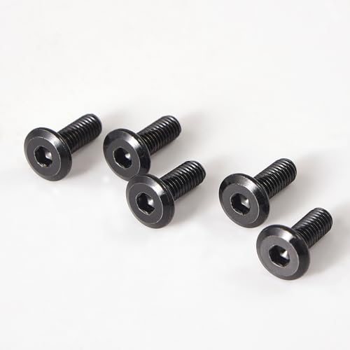 M8 x 35mm 20Pcs Flat Head Hex Socket Cap Screws, 304 Stainless Steel 18-8, Black Zinc Plated, Connection Furniture Bolts, Full Thread - size: M8 x 35mm(20PCS)