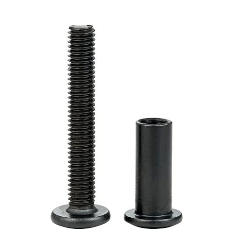 40 Sets Black Furniture Connector Bolts M6x40mm Binding Screws for Wood - color: M6x40mm-Black-D