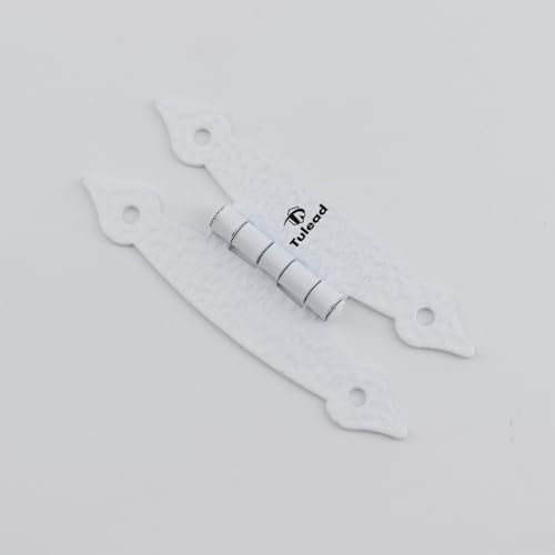 T Tulead White H-Shape Hinges Flush Mount Hinge 4PCS - color: White-4PCS