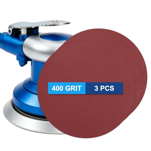 3 Pack 10 Inch PSA Sanding Discs 400 Grit Aluminum Oxide Red - size: 400 grit