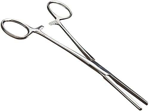 SURGICAL ONLINE 2-Piece Curved & Straight 5" Hemostat Set - Stainless Steel Locking Tweezer Clamps - Ideal Hemostats for Nurses, Fishing Forceps, Crafts and Hobby - size: 5"