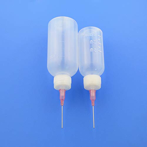 6Pcs Injection Squeeze Bottle with 15Pcs Dispensing Needles and 12Pcs Cap (30ml+50ml)