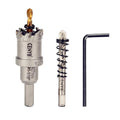 1-1/16" (27mm) Tungsten Carbide Tipped Hole Saw with 2Pcs Titanium-Plated Pilot Drill Bits for Hard Metal,Stainless Steel,Iron,Aluminum Alloy,Wood and Plastic - size: 27mm | 1-1/16"