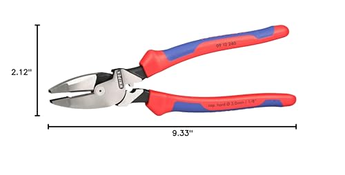 KNIPEX Tools 09 12 240 9.5-Inch Ultra-High Leverage Lineman's Pliers with Fish Tape Puller and Crimper