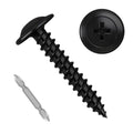 #10 x 1 Truss Head Fast Self Tapping Screws, Alloy Steel Wood Screws, Black Finish, Full Thread, Screwdriver Bit Included, 100 PCS - color: Black, size: #10 x 1"