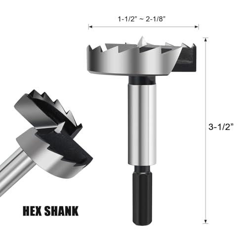 2-1/8 Inch Forstner Drill Bit Woodworking, 2-1/8" Forstner Bit Wood Bits - size: 2-1/8 in