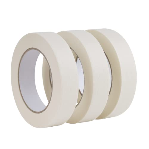 Lichamp Masking Tape, 1 inch x 55 Yards x 3 Rolls - size: 3 Rolls x 0.94 inch x 55 Yards