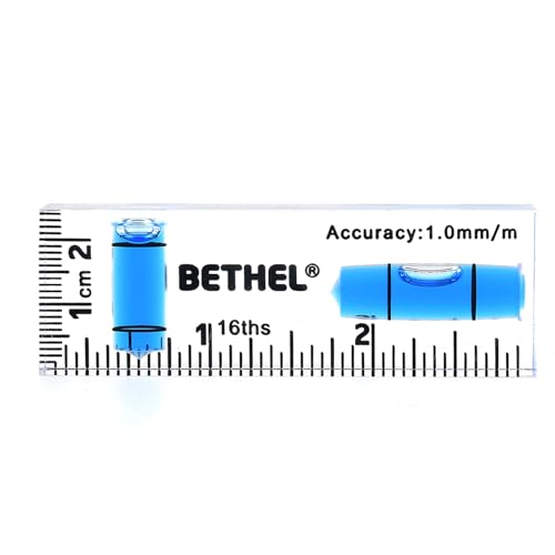 BETHEL Small Level Mini Bubble 90°/180°SpiritLevel,2.95 Inch Shatterproof Cross Check PocketLevel Picture Hanging Levels Tools for Machinist,Construction & Household - color: Blue