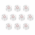 10pcs Round Bubble Level 12x7.5mm - Mini Circular Bullseye Spirit Levels Measuring Layout Tools for Leveling Camera/Tripod/Telescope/Workshop/Turntable/Pictures Frame, White - size: 12x7.5mm